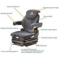 Grammer MSG75 Primo XL Seat Electric 12 Volt 