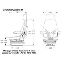Grammer Actimo M Seat Featuring Integrated Seat Belt Switch
