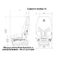 Grammer MSG95AL Actimo XL Seat diagram