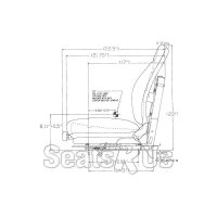 Millsco CR 100 Forklift Seat Drawing