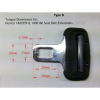 Hemco tongue Seat belt extension 25mm